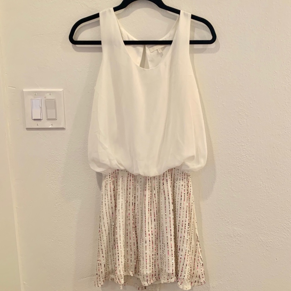 MM Couture Pink & White Sequin Dress-Size M